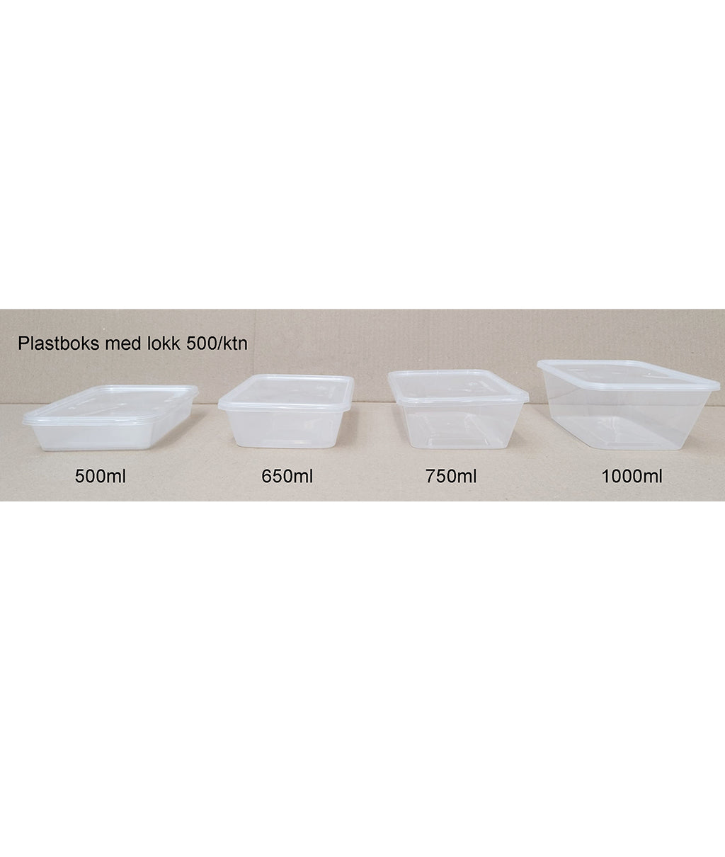 Plastboks 1000ML med lokk