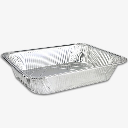 Aluminiumform GN 1/2 3.6L med lokk 100 stk til catering og takeaway