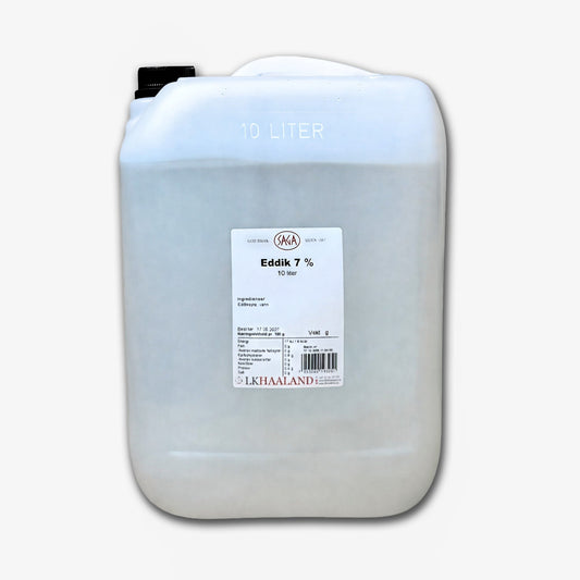 Klar eddik 7% 10L plastdunk til restaurant og storkjøkken