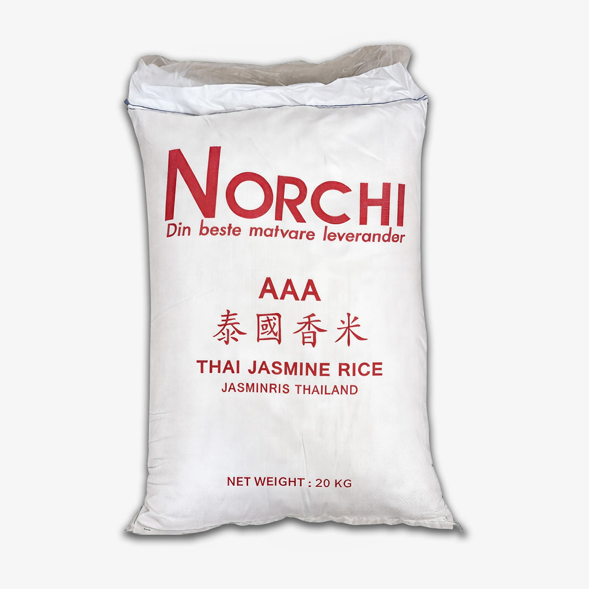 Norchi Thai Jasmine Rice 20kg ryssekk til restaurant og storkjøkken